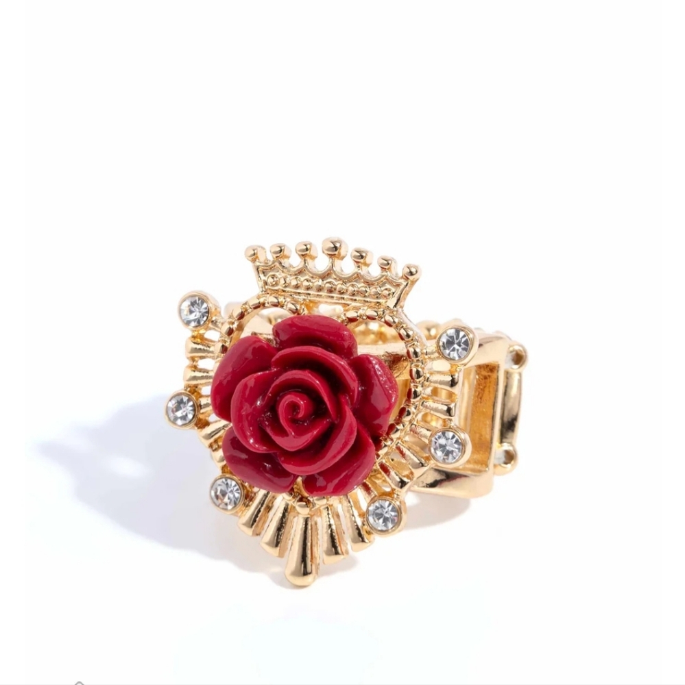 Visible Victorian Red Ring Gold Fashion Jewelry Paparazzi
